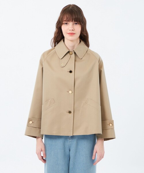 MACKINTOSH PHILOSOPHY（ﾏｯｷﾝﾄｯｼｭ ﾌｨﾛｿﾌｨｰ）の「【WELBURY SHORT(ウェルベリーショート)】シャンブレーギャバジン（トレンチコート・レディース・ダークネイビー/ベージュ・38）」の6枚目の写真