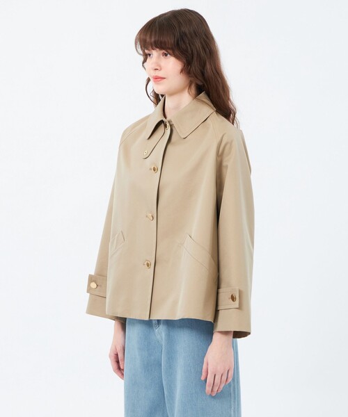 MACKINTOSH PHILOSOPHY（ﾏｯｷﾝﾄｯｼｭ ﾌｨﾛｿﾌｨｰ）の「【WELBURY SHORT(ウェルベリーショート)】シャンブレーギャバジン（トレンチコート・レディース・ダークネイビー/ベージュ・38）」の7枚目の写真
