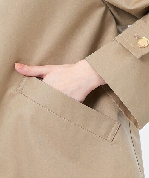 MACKINTOSH PHILOSOPHY（ﾏｯｷﾝﾄｯｼｭ ﾌｨﾛｿﾌｨｰ）の「【WELBURY SHORT(ウェルベリーショート)】シャンブレーギャバジン（トレンチコート・レディース・ダークネイビー/ベージュ・38）」の10枚目の写真