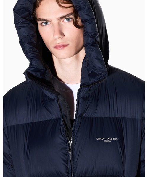 A|X アルマーニ エクスチェンジ】リサイクルナイロン カラーダウン