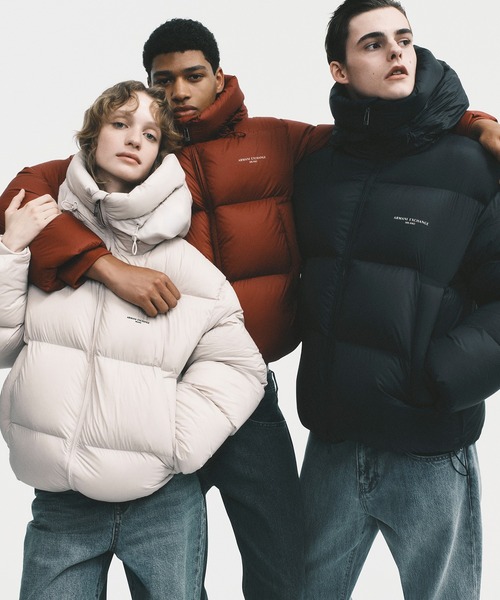 A|X アルマーニ エクスチェンジ】リサイクルナイロン カラーダウン