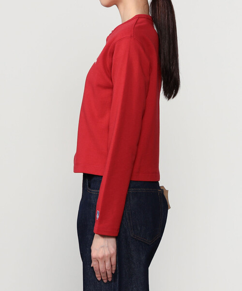 ORCIVAL | コットン裏毛 クルーネックカーディガン WOMEN