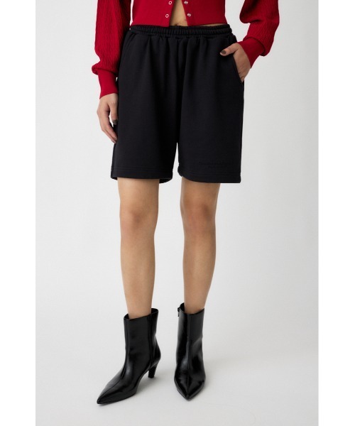 MOUSSY（マウジー）の「EMBROIDERY SWEAT ショーツ（スウェットパンツ・レディース・杢グレー/ブラウン/ライトブラック・FREE）」の12枚目の写真