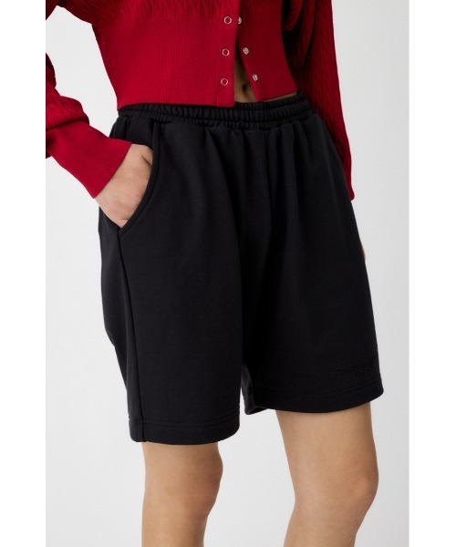 MOUSSY（マウジー）の「EMBROIDERY SWEAT ショーツ（スウェットパンツ・レディース・杢グレー/ブラウン/ライトブラック・FREE）」の17枚目の写真