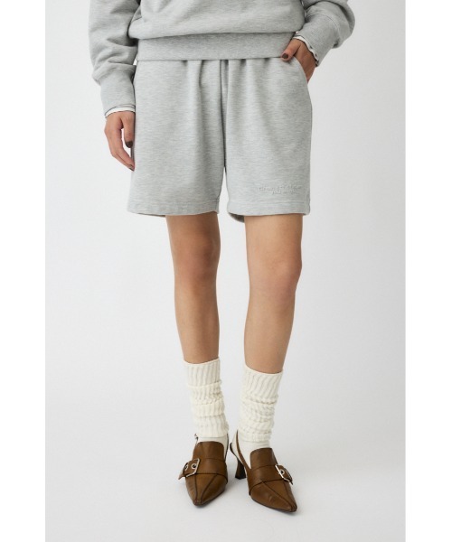 MOUSSY（マウジー）の「EMBROIDERY SWEAT ショーツ（スウェットパンツ・レディース・杢グレー/ブラウン/ライトブラック・FREE）」の18枚目の写真