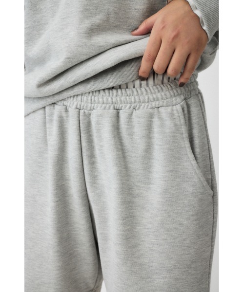 MOUSSY（マウジー）の「EMBROIDERY SWEAT ショーツ（スウェットパンツ・レディース・杢グレー/ブラウン/ライトブラック・FREE）」の4枚目の写真