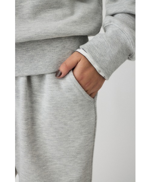 MOUSSY（マウジー）の「EMBROIDERY SWEAT ショーツ（スウェットパンツ・レディース・杢グレー/ブラウン/ライトブラック・FREE）」の5枚目の写真