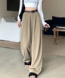ハイウエストコーデュロイストレートパンツ
