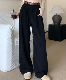 ハイウエストコーデュロイストレートパンツ