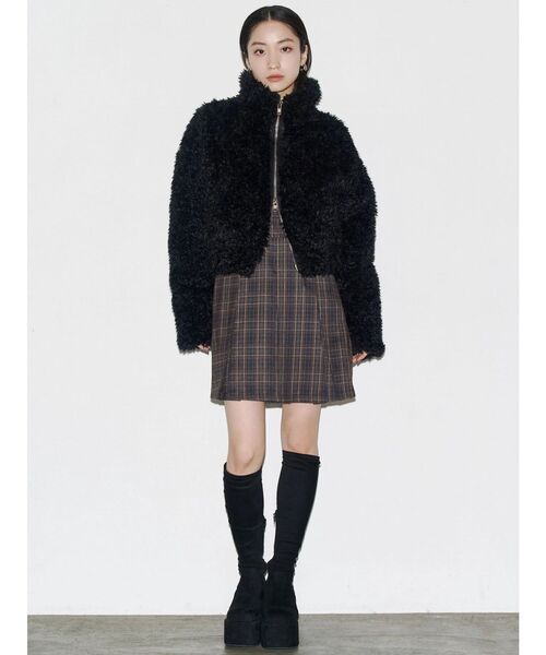 EMODAシングルミニブルゾン EMODA（エモダ） ブルゾン アウター シングルミニボアブルゾン