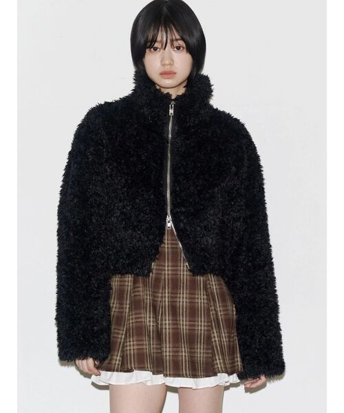 ✨新品❤️✨ EMODA シングルミニボアブルゾン　ファー　ジャケット　ショート セール】シングルミニボアブルゾン（ブルゾン）｜EMODA（エモダ）の