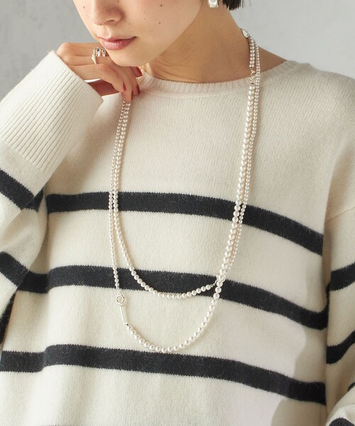 in mood(インムード)の「in mood:マルチ ガラス パール ネックレス(ネックレス・レディース・オフホワイト・ONE SIZE)」の12枚目の写真