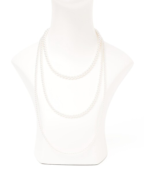 in mood(インムード)の「in mood:マルチ ガラス パール ネックレス(ネックレス・レディース・オフホワイト・ONE SIZE)」の17枚目の写真
