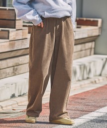 【セットアップ対応】コーデュロイ ワイドストレートパンツ【THE CRAFT CREW PRODUCTS】グレイッシュベージュ