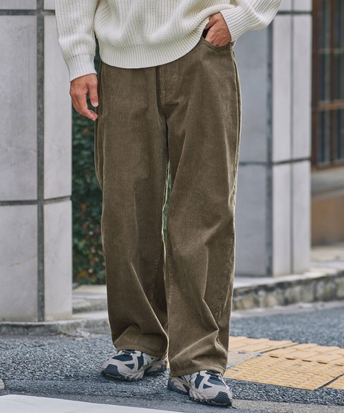 THE CRAFT CREW PRODUCTS（ザクラフトクループロダクツ）の「【セットアップ対応】コーデュロイ ワイドストレートパンツ【THE CRAFT CREW PRODUCTS】（その他パンツ・メンズ・ブラック/グレイッシュベージュ/オリーブ/ブラウン/スミクロ・S/M/L）」の14枚目の写真