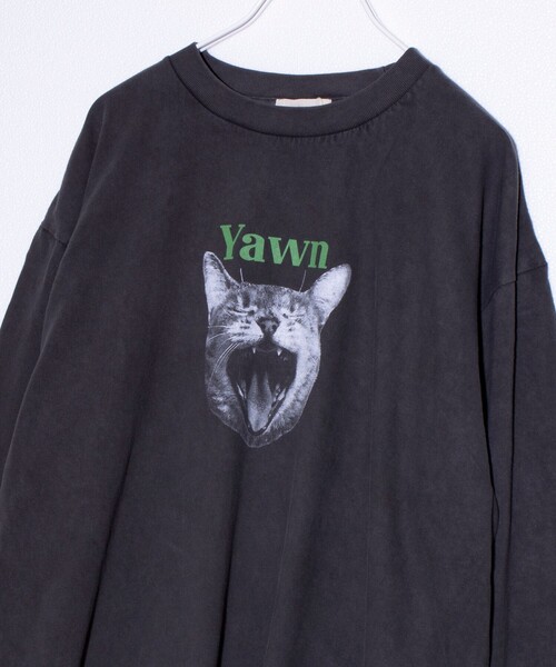GLOSTER(グロスター)の「【人気シリーズ】【DOG&CAT】犬猫ピグメント クルーネックロンT(Tシャツ/カットソー・メンズ・ブラック系その他4/ブラック系その他6/ブラック系その他/ブラック系その他3/ブラック系その他5/ブラック系その他2・M/L/S)」の2枚目の写真