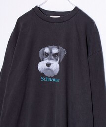 【人気シリーズ】【DOG&CAT】犬猫ピグメント クルーネックロンT