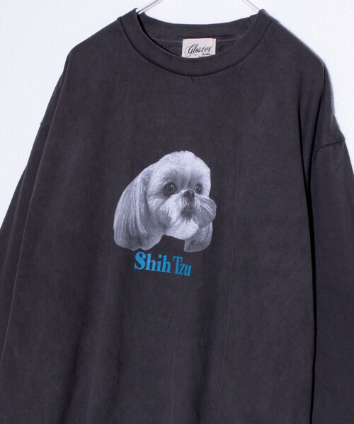 GLOSTER(グロスター)の「【人気シリーズ】【DOG&CAT】犬猫ピグメント クルーネックロンT(Tシャツ/カットソー・メンズ・ブラック系その他4/ブラック系その他6/ブラック系その他/ブラック系その他3/ブラック系その他5/ブラック系その他2・M/L/S)」の4枚目の写真