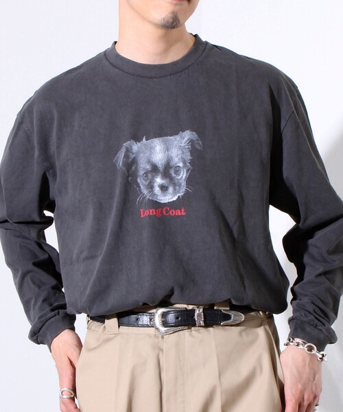 GLOSTER(グロスター)の「【人気シリーズ】【DOG&CAT】犬猫ピグメント クルーネックロンT(Tシャツ/カットソー・メンズ・ブラック系その他4/ブラック系その他6/ブラック系その他/ブラック系その他3/ブラック系その他5/ブラック系その他2・M/L/S)」の7枚目の写真