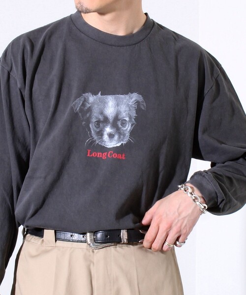 GLOSTER(グロスター)の「【人気シリーズ】【DOG&CAT】犬猫ピグメント クルーネックロンT(Tシャツ/カットソー・メンズ・ブラック系その他4/ブラック系その他6/ブラック系その他/ブラック系その他3/ブラック系その他5/ブラック系その他2・M/L/S)」の8枚目の写真