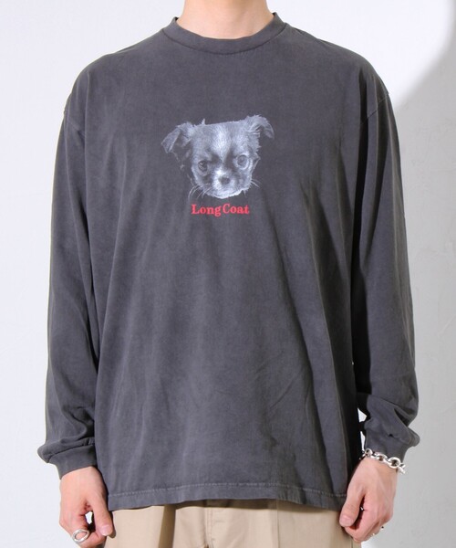 GLOSTER(グロスター)の「【人気シリーズ】【DOG&CAT】犬猫ピグメント クルーネックロンT(Tシャツ/カットソー・メンズ・ブラック系その他4/ブラック系その他6/ブラック系その他/ブラック系その他3/ブラック系その他5/ブラック系その他2・M/L/S)」の9枚目の写真