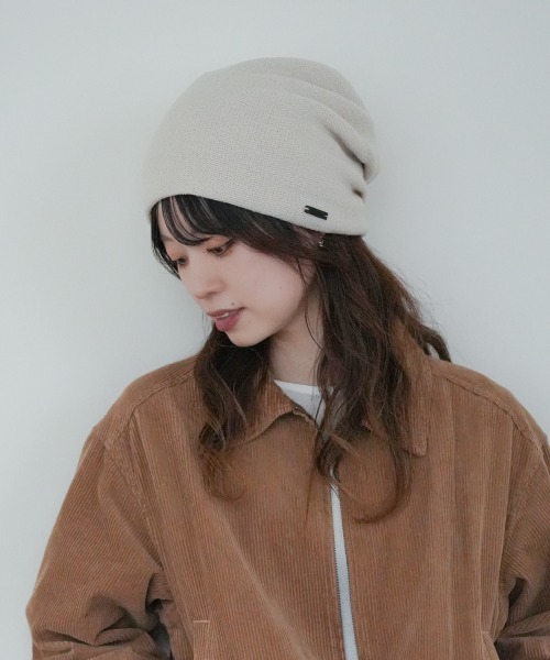 polcadot（ポルカドット）の「ニット シングルワッチ/ビーニー ユニセックス（ニットキャップ/ビーニー・メンズ・ベージュ/ネイビー/ブラック/チャコールグレー・FREE）」の3枚目の写真