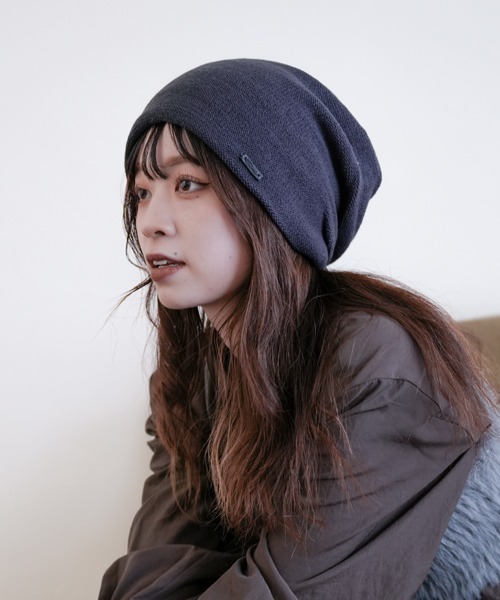 polcadot（ポルカドット）の「ニット シングルワッチ/ビーニー ユニセックス（ニットキャップ/ビーニー・メンズ・ベージュ/ネイビー/ブラック/チャコールグレー・FREE）」の4枚目の写真