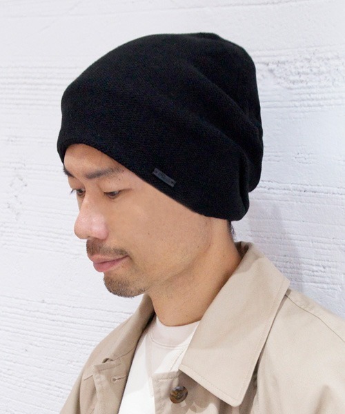 polcadot（ポルカドット）の「ニット シングルワッチ/ビーニー ユニセックス（ニットキャップ/ビーニー・メンズ・ベージュ/ネイビー/ブラック/チャコールグレー・FREE）」の2枚目の写真