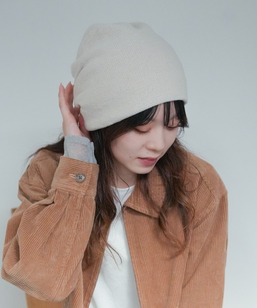 polcadot（ポルカドット）の「ニット シングルワッチ/ビーニー ユニセックス（ニットキャップ/ビーニー・メンズ・ベージュ/ネイビー/ブラック/チャコールグレー・FREE）」の13枚目の写真