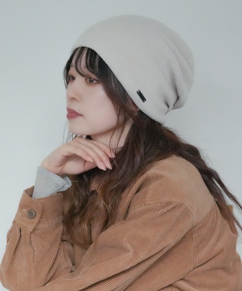 polcadot（ポルカドット）の「ニット シングルワッチ/ビーニー ユニセックス（ニットキャップ/ビーニー・メンズ・ベージュ/ネイビー/ブラック/チャコールグレー・FREE）」の10枚目の写真