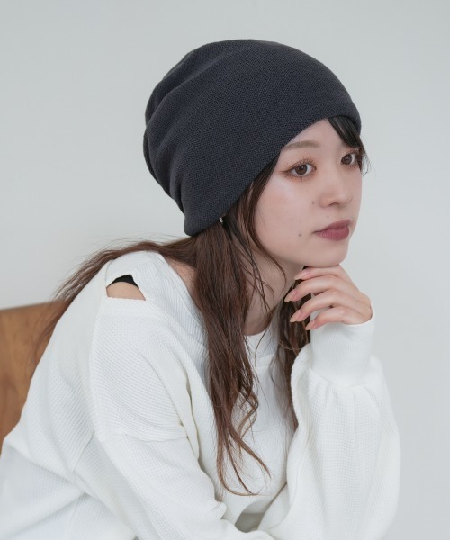 polcadot（ポルカドット）の「ニット シングルワッチ/ビーニー ユニセックス（ニットキャップ/ビーニー・メンズ・ベージュ/ネイビー/ブラック/チャコールグレー・FREE）」の16枚目の写真