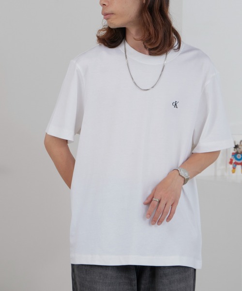 Calvin Klein(カルバン・クライン)の「Calvin Klein/カルバンクライン SS EASY MONOGRAM TEE ワンポイント 半袖 Tシャツ カットソー メンズ レディース 秋 秋服 2026年秋冬(Tシャツ/カットソー・メンズ・ホワイト/ブラック/ブルー・S/XL/L/M)」の13枚目の写真