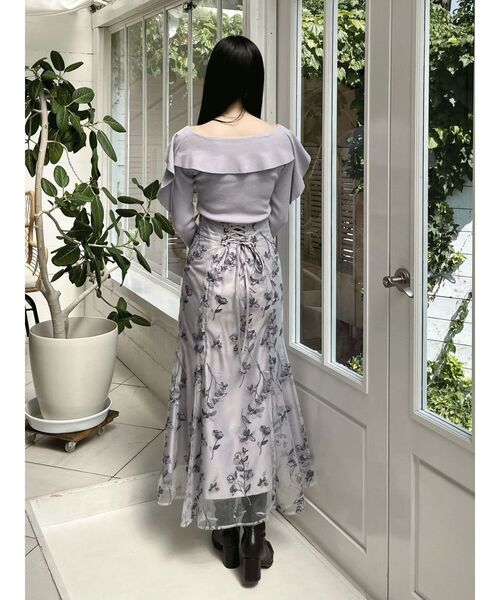 MERCURYDUO(マーキュリーデュオ)の「エンブロイダリーマーメイドスカート(スカート・レディース・オフホワイト/ラベンダー/カーキ・SMALL/MEDIUM)」の15枚目の写真