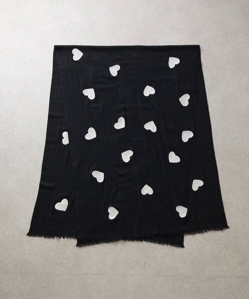 BEARDSLEY(ビアズリー)の「《CITRUS》ハート刺繍ストール(ストール/ショール・レディース・ブラック・FREE)」の8枚目の写真