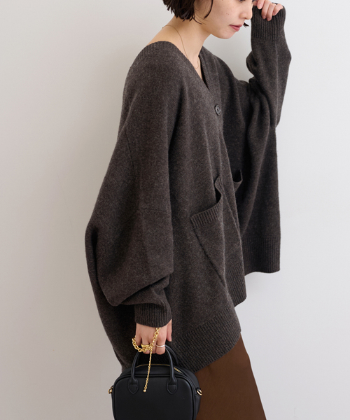あんぱん　　ラムウールビッグカーディガン WEB限定追加 / 新色》ラムウールビッグカーディガン（カーディガン