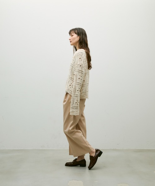 Lutim by u(ルチバイユー)の「Flower patch crochet polo cardigan / フラワーパッチクロシェポロカーデ(カーディガン/ボレロ・レディース・ナチュラル/ブラック・FREE)」の15枚目の写真