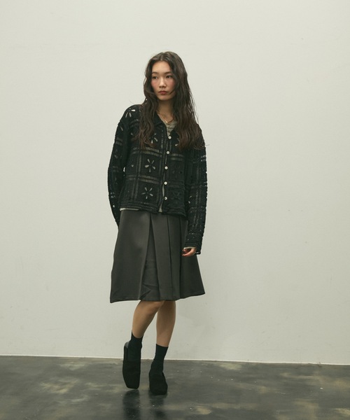 Lutim by u(ルチバイユー)の「Flower patch crochet polo cardigan / フラワーパッチクロシェポロカーデ(カーディガン/ボレロ・レディース・ナチュラル/ブラック・FREE)」の19枚目の写真