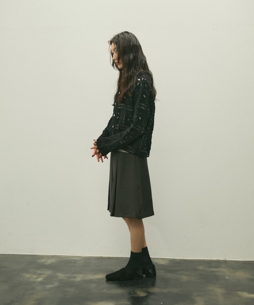 Lutim by u(ルチバイユー)の「Flower patch crochet polo cardigan / フラワーパッチクロシェポロカーデ(カーディガン/ボレロ・レディース・ナチュラル/ブラック・FREE)」の20枚目の写真
