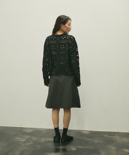 Lutim by u(ルチバイユー)の「Flower patch crochet polo cardigan / フラワーパッチクロシェポロカーデ(カーディガン/ボレロ・レディース・ナチュラル/ブラック・FREE)」の21枚目の写真
