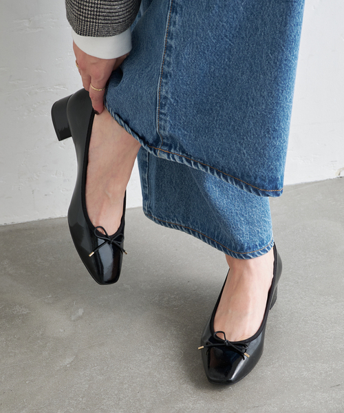 【新品未使用】ルタロン LE TALON スクエアバレエパンプス 24cm 黒 追加》3.5cmスクエアバレエパンプス（パンプス）｜LE TALON（ルタロン