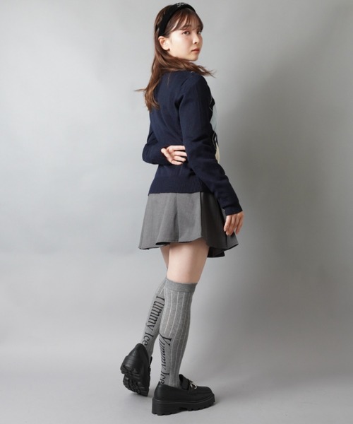 SPINNS(スピンズ)の「ワンホン女子を先取り♪配色アーガイルの大人可愛い万能カーデ(カーディガン/ボレロ・レディース・ワイン/ネイビー/グレー・ONESIZE)」の10枚目の写真