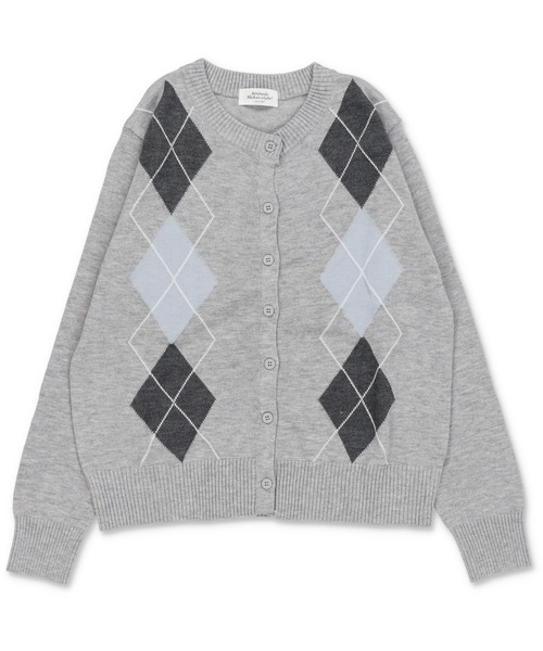 SPINNS(スピンズ)の「ワンホン女子を先取り♪配色アーガイルの大人可愛い万能カーデ(カーディガン/ボレロ・レディース・ワイン/ネイビー/グレー・ONESIZE)」の20枚目の写真