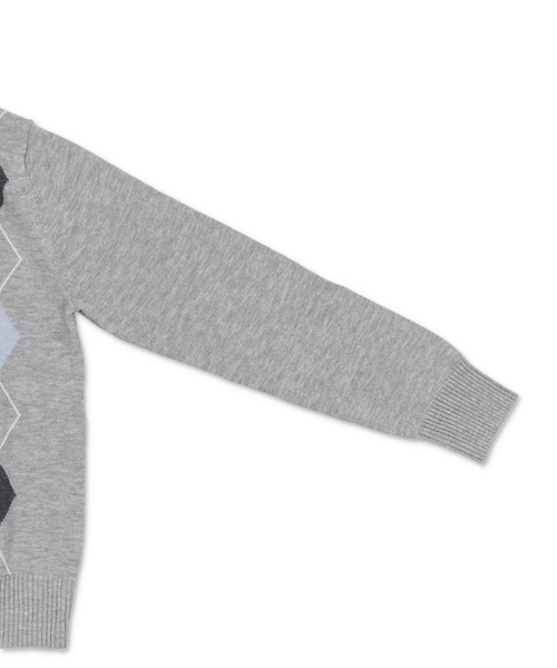 SPINNS(スピンズ)の「ワンホン女子を先取り♪配色アーガイルの大人可愛い万能カーデ(カーディガン/ボレロ・レディース・ワイン/ネイビー/グレー・ONESIZE)」の22枚目の写真