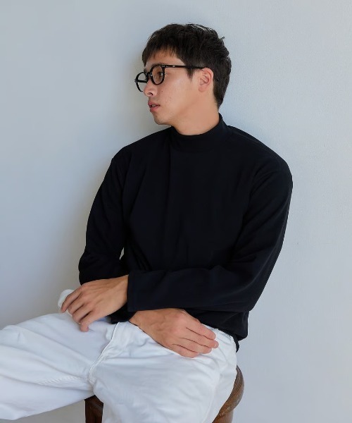 KALENO(カレノ)の「basic mock neck tee(Tシャツ/カットソー・レディース・ブラック・FREE)」の8枚目の写真