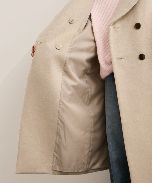 le cercle ADAM ET ROPE'（ルセルクルアダムエロペ）の「2WAYスタンドカラーロングコート（その他アウター・レディース・モスグリーン/ベージュ/ブラック・FREE）」の7枚目の写真