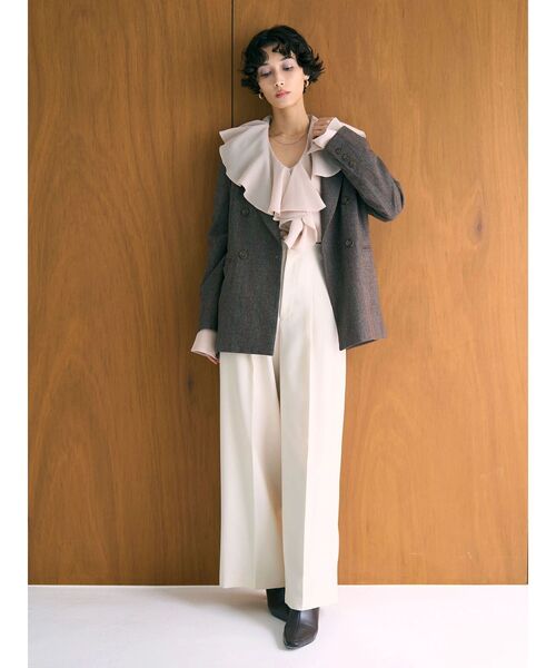 LAGUNAMOON（ラグナムーン）の「クレープフリルブラウス（シャツ/ブラウス・レディース・ホワイト/ベージュ・FREE）」の9枚目の写真