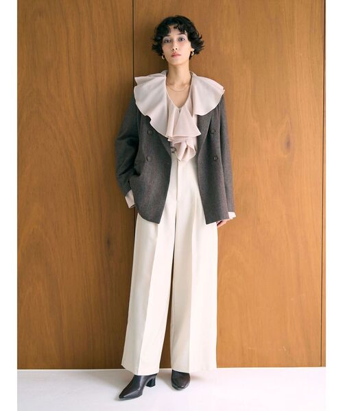 LAGUNAMOON（ラグナムーン）の「クレープフリルブラウス（シャツ/ブラウス・レディース・ホワイト/ベージュ・FREE）」の11枚目の写真