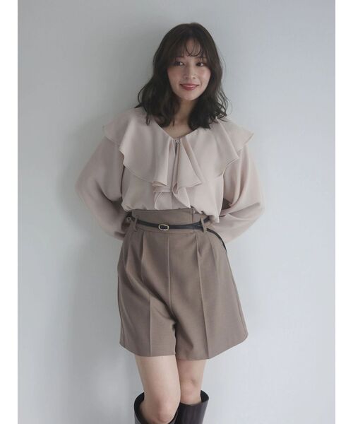 LAGUNAMOON（ラグナムーン）の「クレープフリルブラウス（シャツ/ブラウス・レディース・ホワイト/ベージュ・FREE）」の14枚目の写真