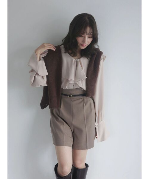 LAGUNAMOON（ラグナムーン）の「クレープフリルブラウス（シャツ/ブラウス・レディース・ホワイト/ベージュ・FREE）」の15枚目の写真