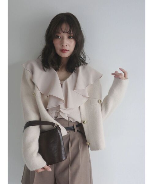 LAGUNAMOON（ラグナムーン）の「クレープフリルブラウス（シャツ/ブラウス・レディース・ホワイト/ベージュ・FREE）」の17枚目の写真